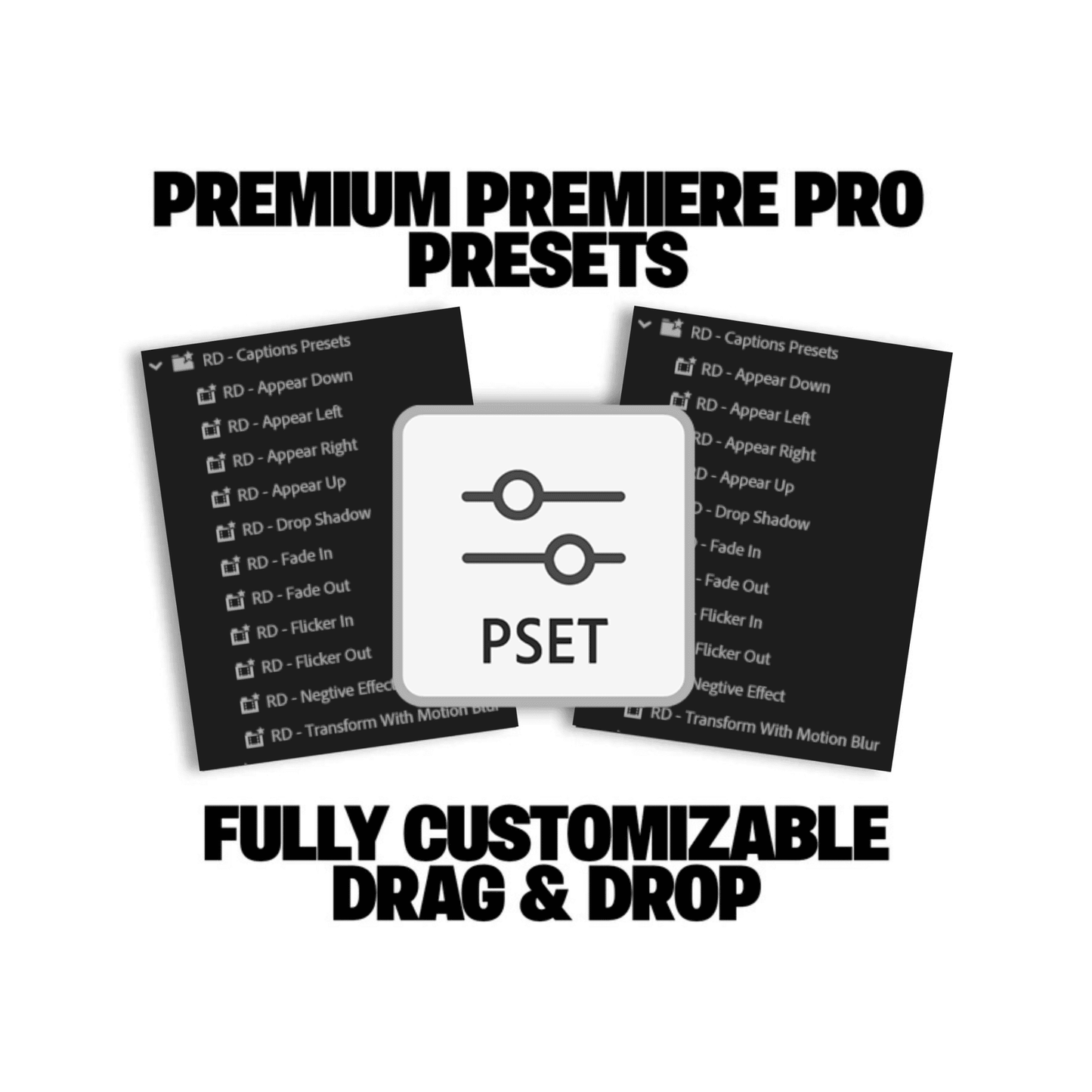Premium Premiere Pro presets with customizable options