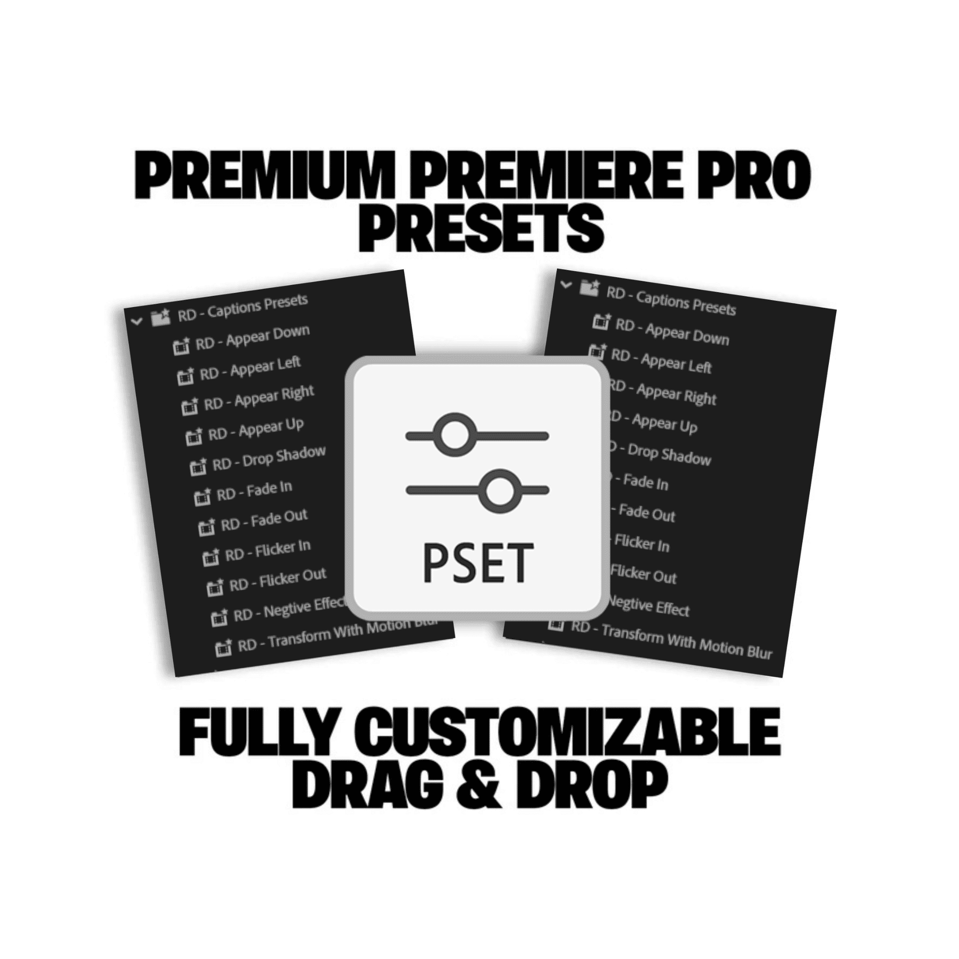 Premium Premiere Pro presets with customizable options